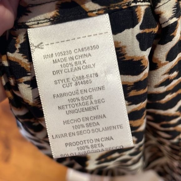 Femme equipment leopard print silk shift dress - Picture 12 of 13